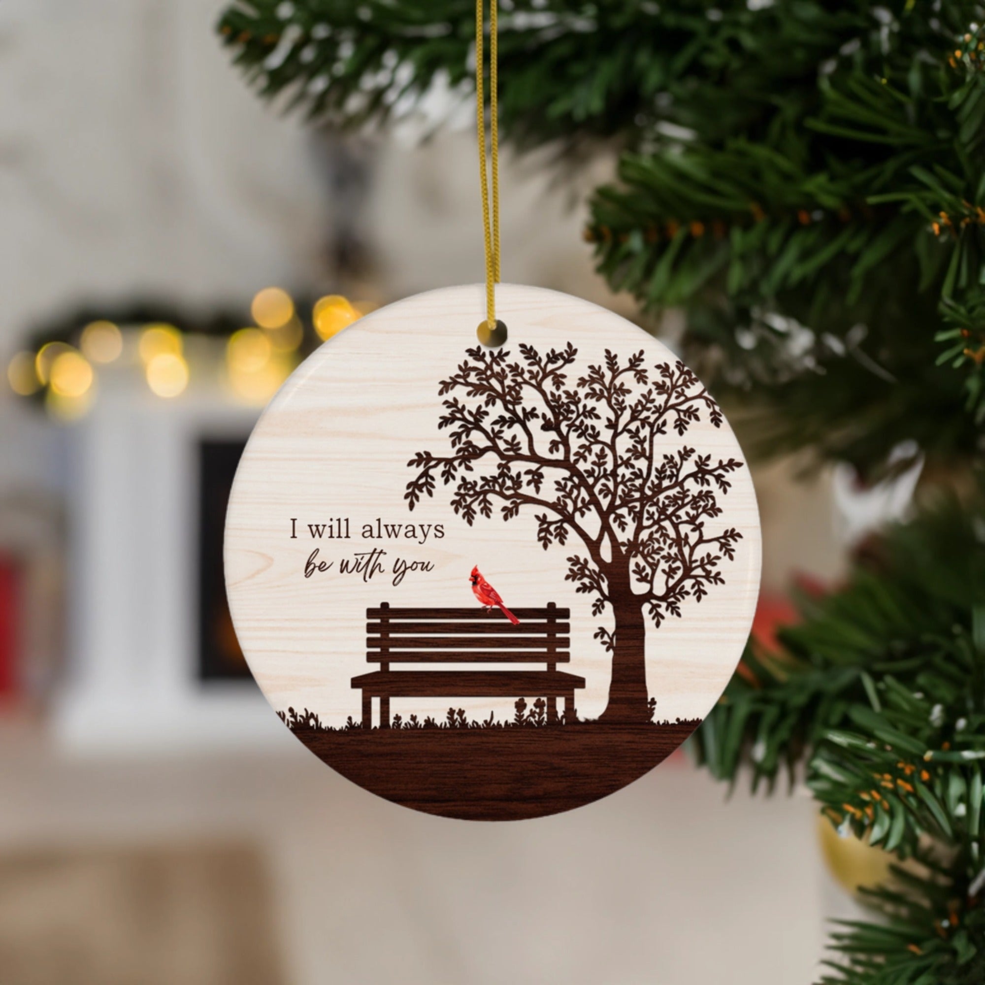 Memorial Christmas - 'I Will Always Be With You' Cardinal | Ceramic Ornament